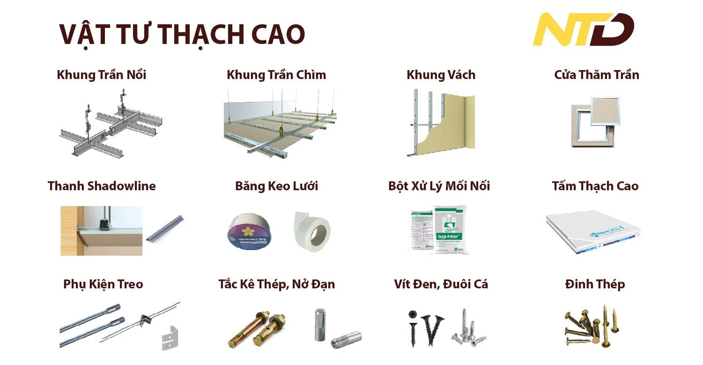Trần thạch cao tại Thái Nguyên